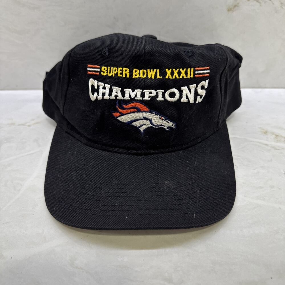 Vintage Headmaster Denver Broncos Super Bowl XXXII Champions Adjustable Hat
